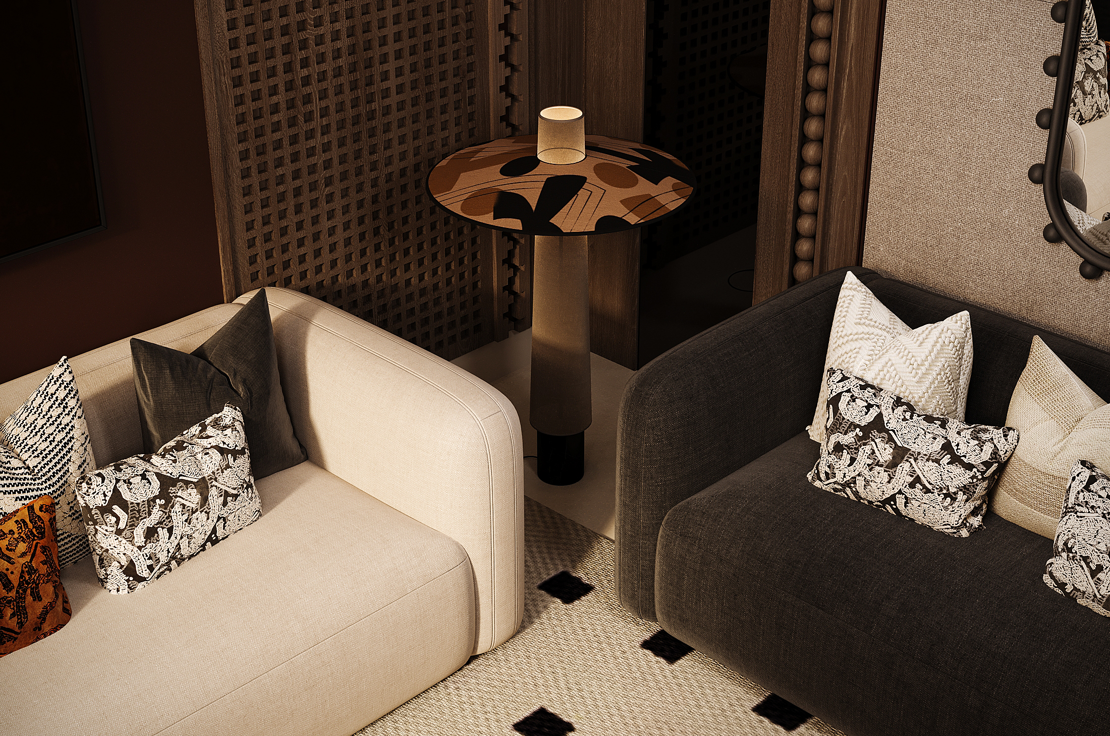 Equestrian Warmth | Contemporary Luxury Living Room-1