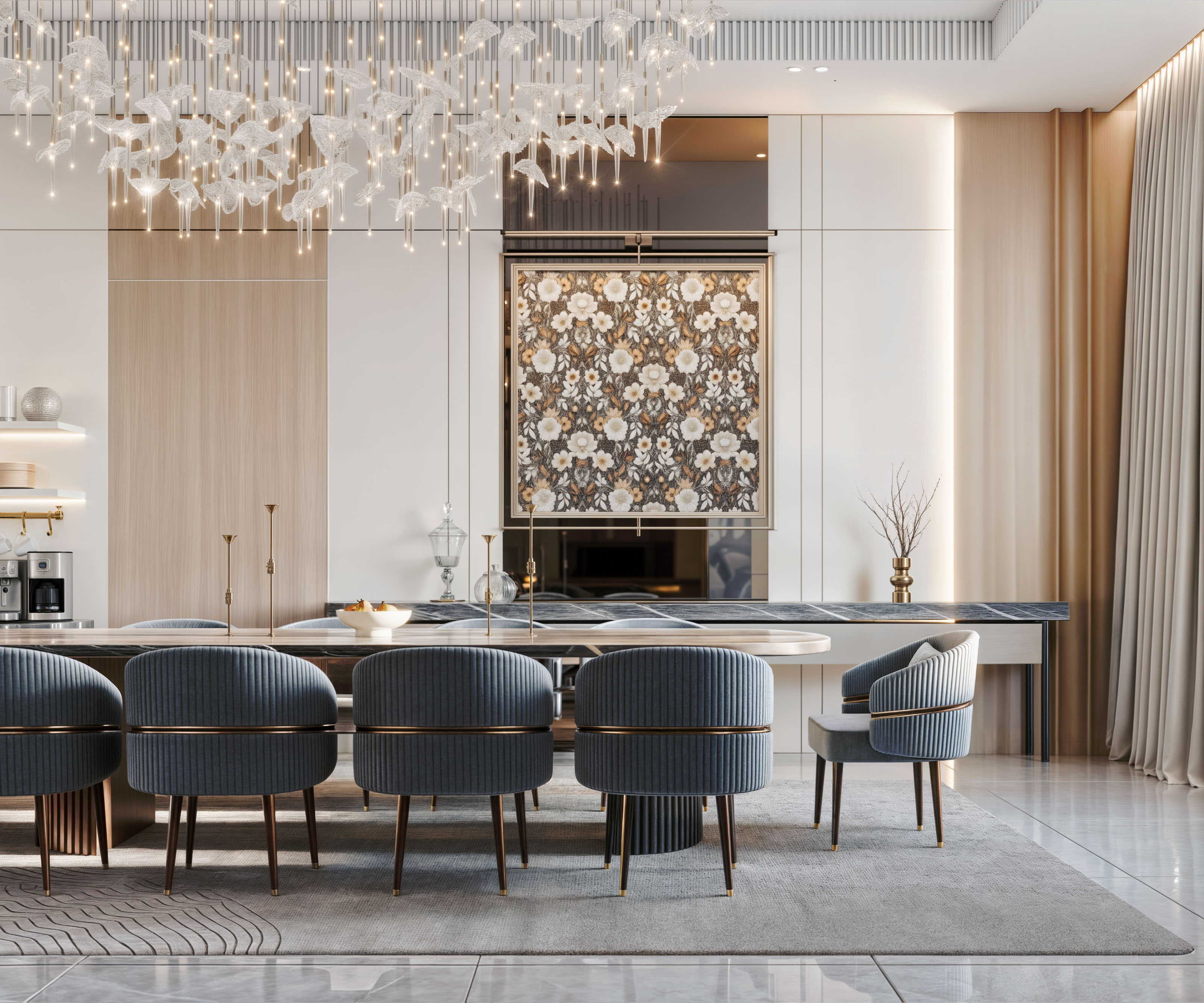 Neo classic LIVINGROOM+DINING ROOM-12