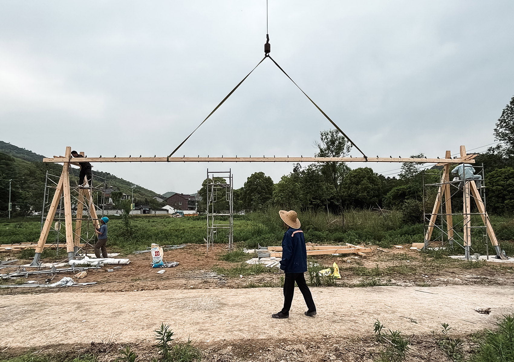 展翅  户外临时装置设计丨中国湖州丨借光实践建筑设计工作室-67