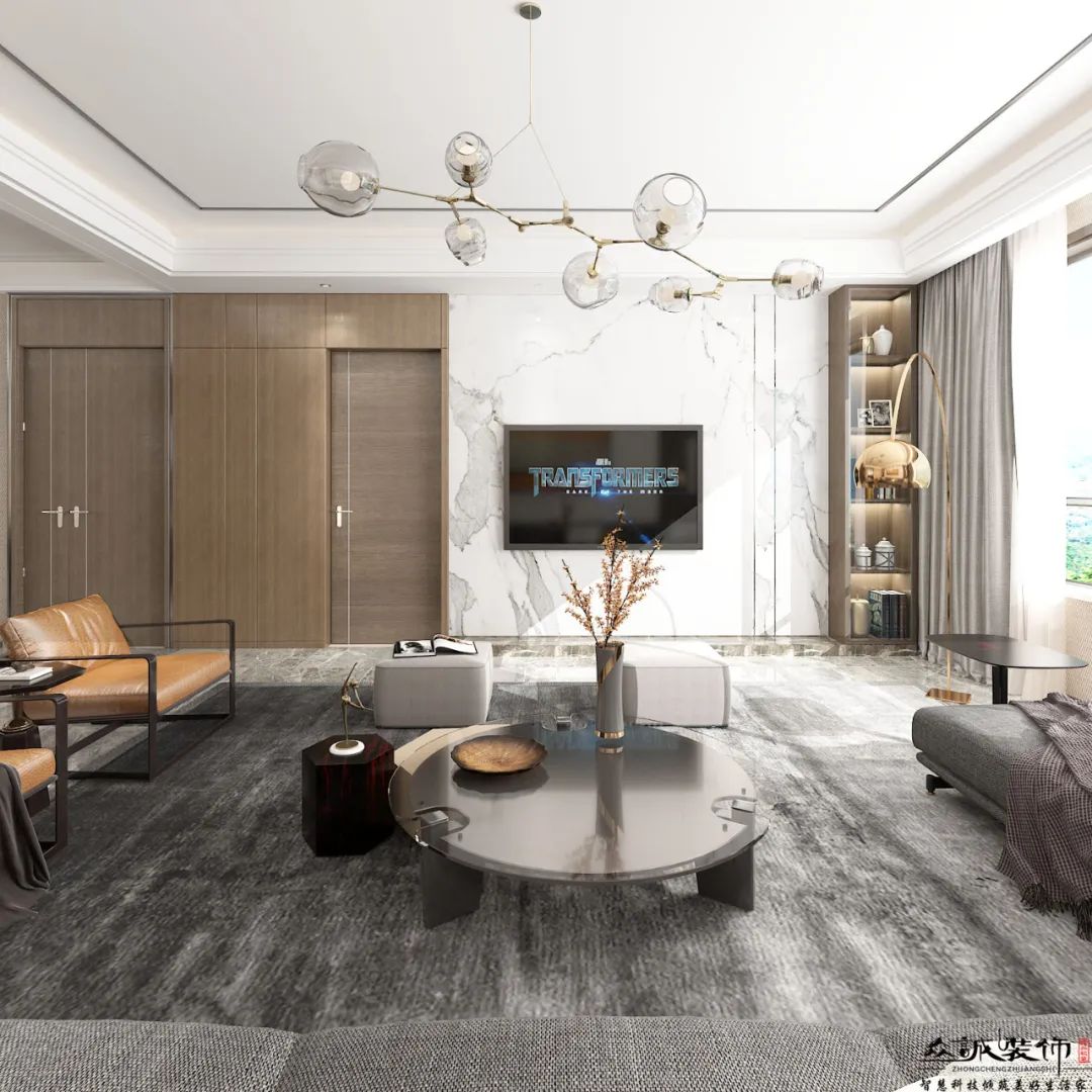 现代简约之居丨中国包头丨众诚装饰-21