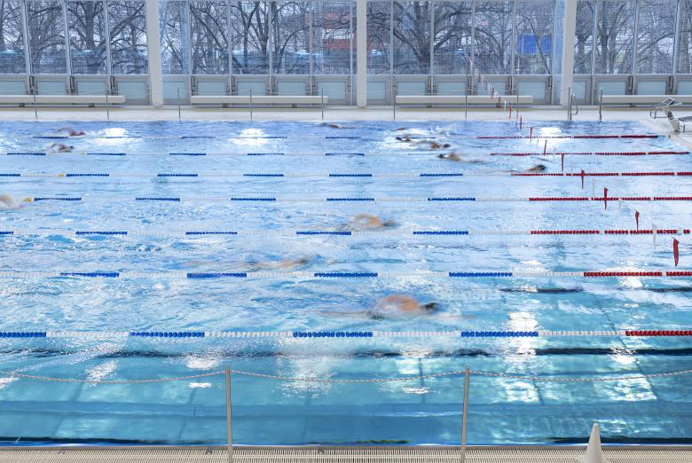 Sportbad NeckarPark 游泳馆丨德国斯图加特丨Niels Schubert Fotograf | BFF-42