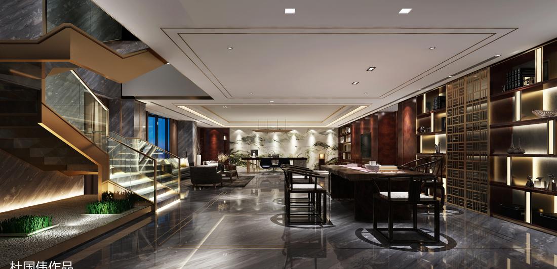 西安高新大都荟顶层办公会所设计-5