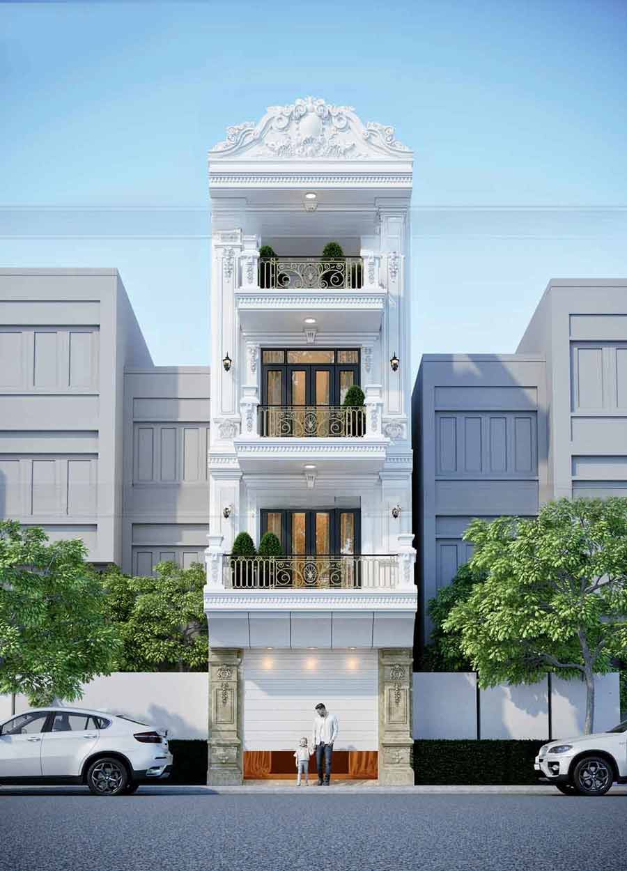 65+现代古典风格街边住宅设计案例-11