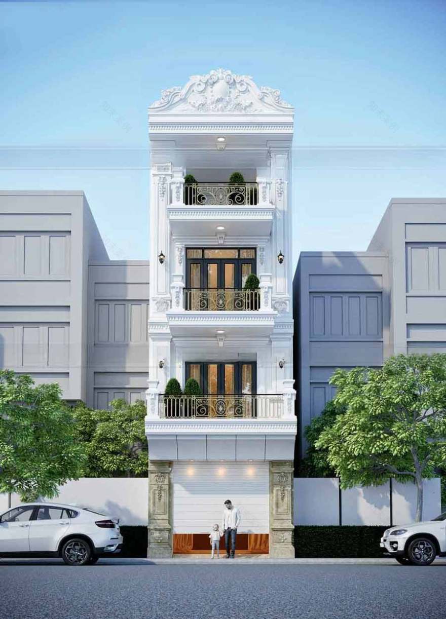 65+现代古典风格街边住宅设计案例-11