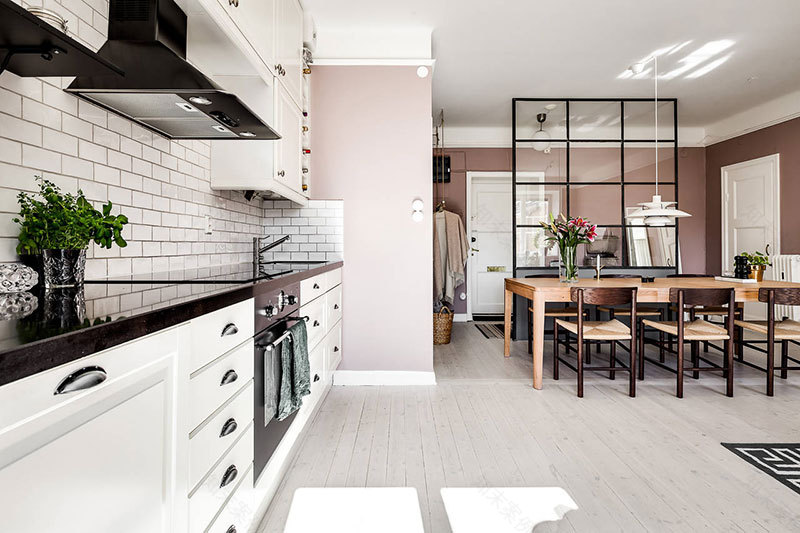 斯堪的纳维亚风情的 salmon 色小公寓-10