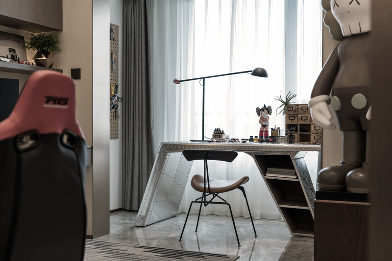 上善若水 | 鸿坤理想城上叠样板间的赖特式有机设计-36