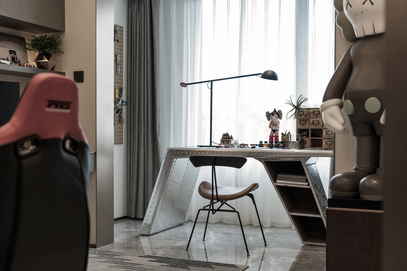 上善若水 | 鸿坤理想城上叠样板间的赖特式有机设计-36