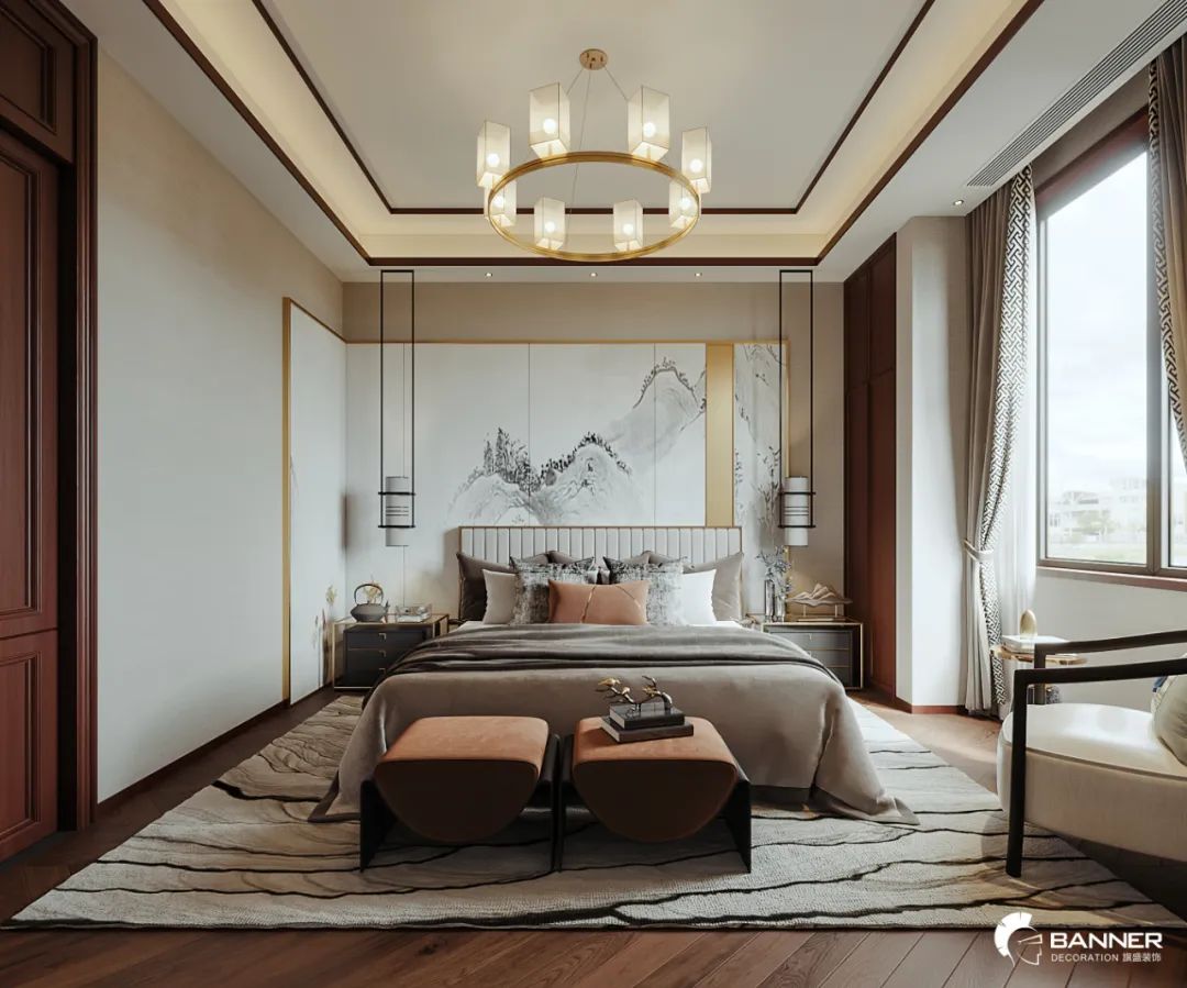 新中式别墅空间的诗意与优雅丨赵振庭-38