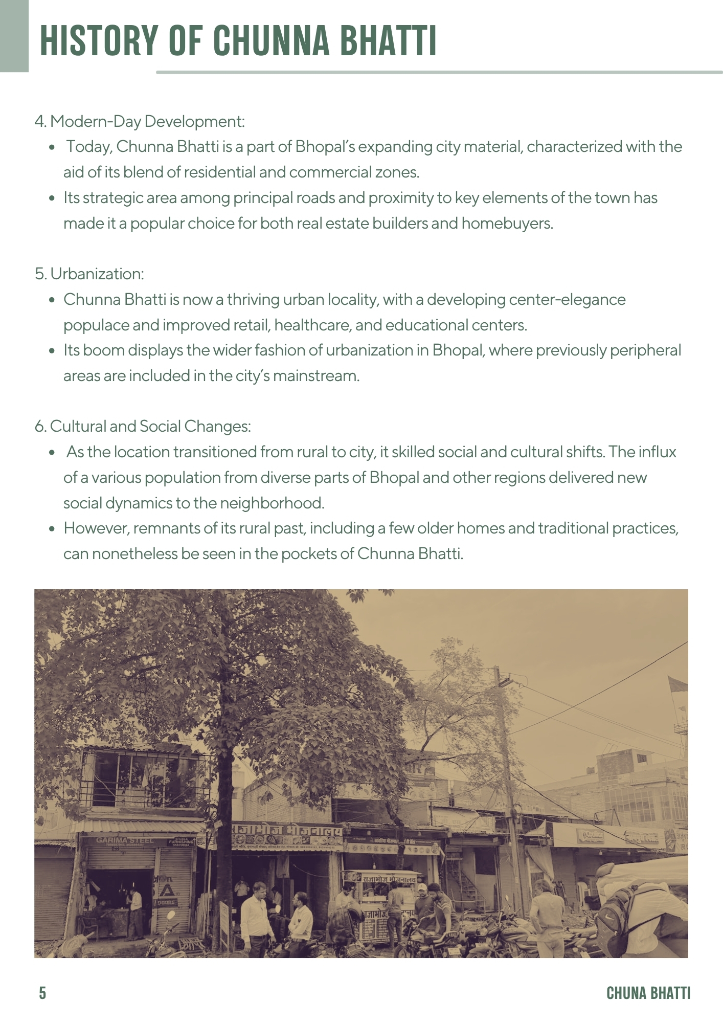 Urban Evolution and Development of chuna bhatti-4