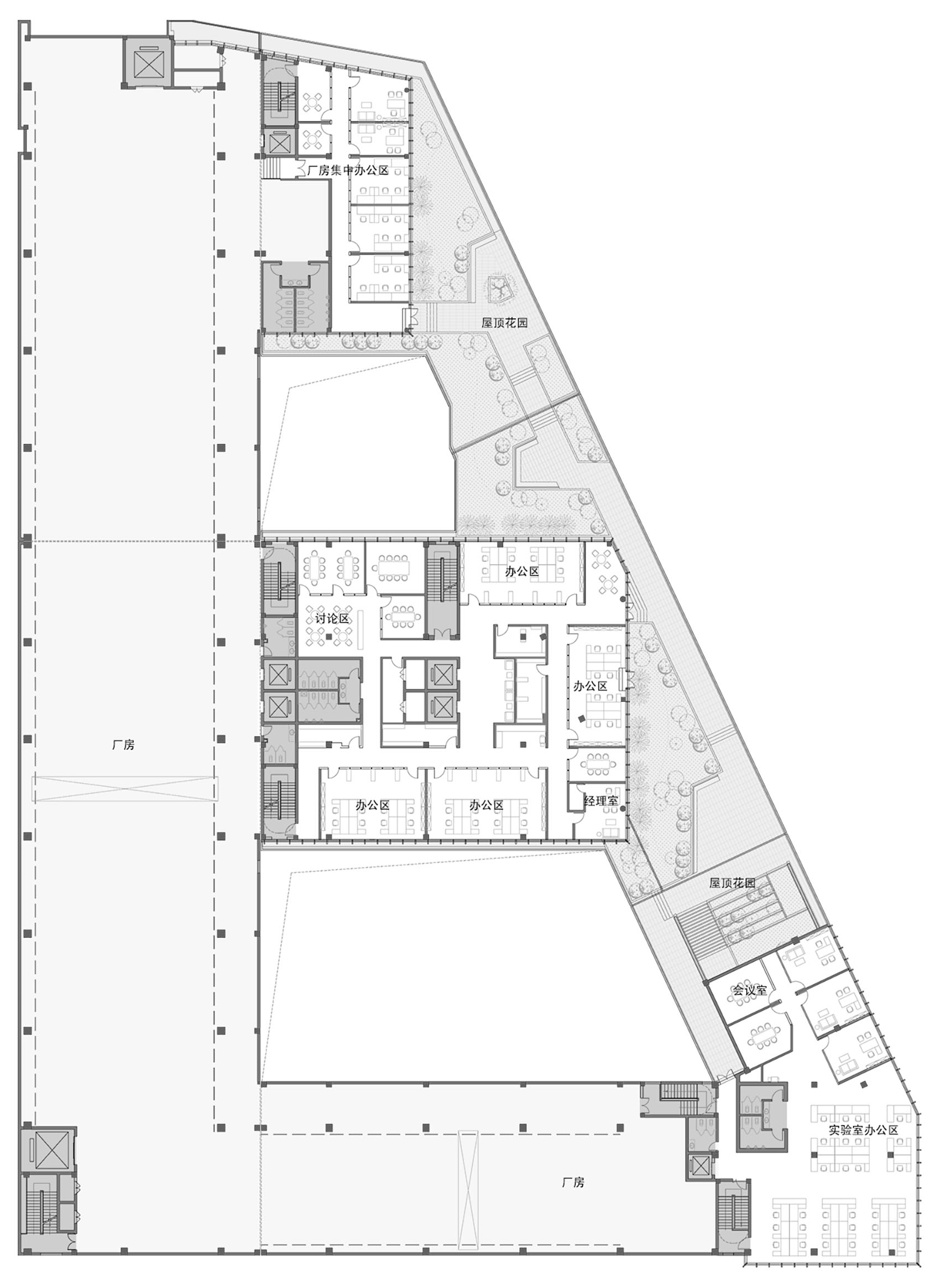 中达科技办公综合体丨中国浙江丨上海半场半地建筑设计工作室-85