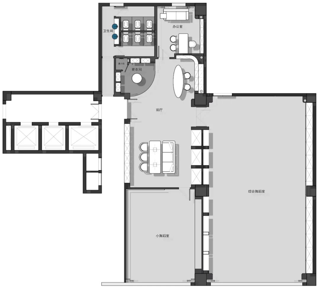长沙伊娃国际东方舞工作室丨中国长沙丨周笙笙建筑装饰设计-2