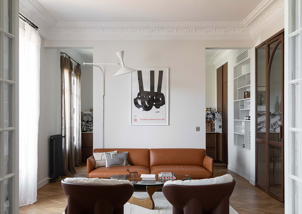 灰泥、大理石和设计师家具：尼斯的公寓-1