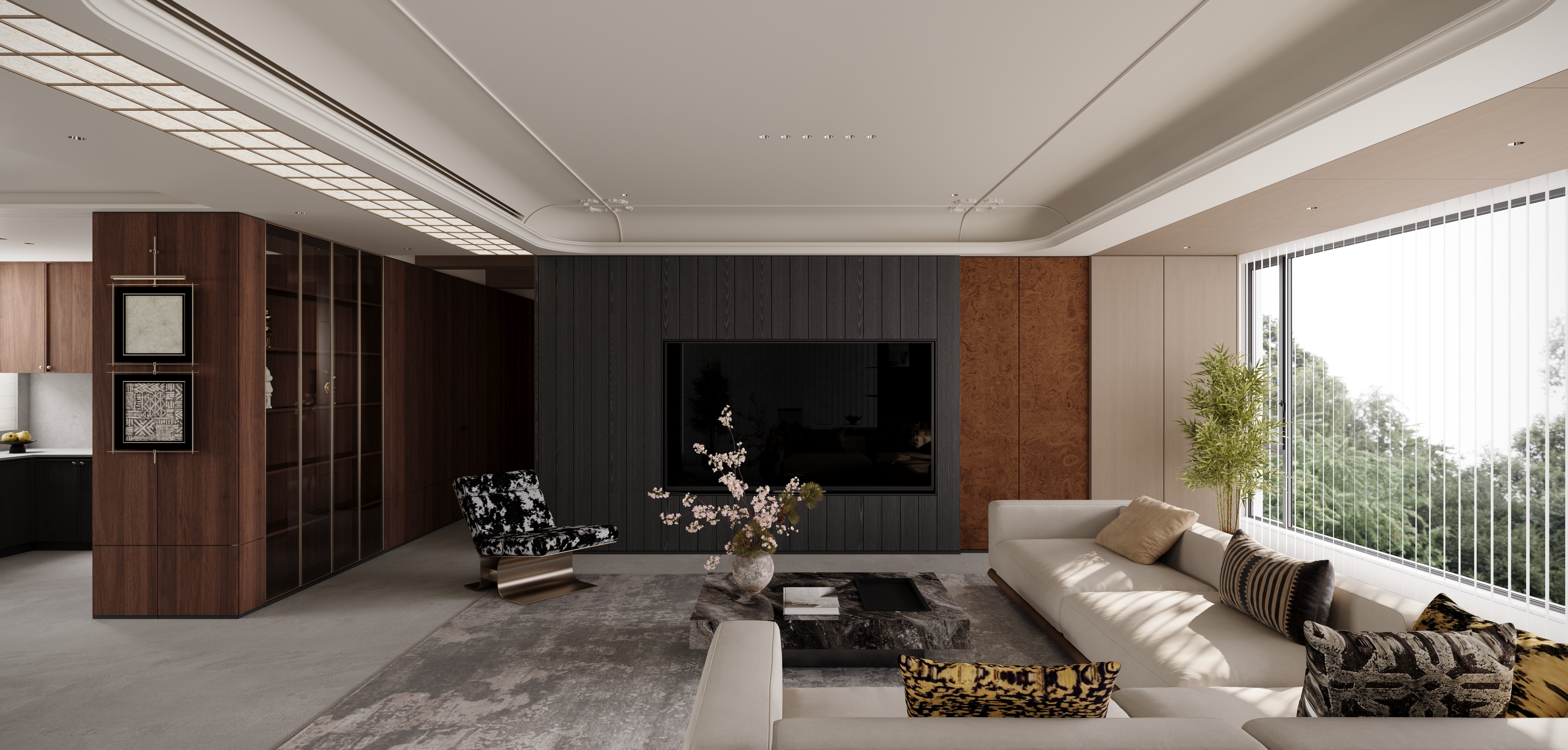 近期渲染：老钱风大平层-4