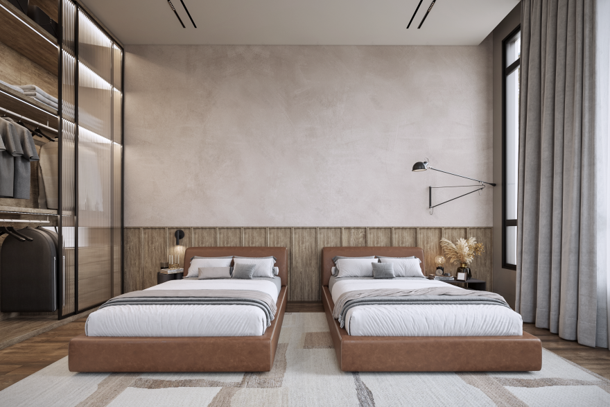 现代双人男孩卧室丨阿联酋阿布扎比丨Zodiac ADC-14