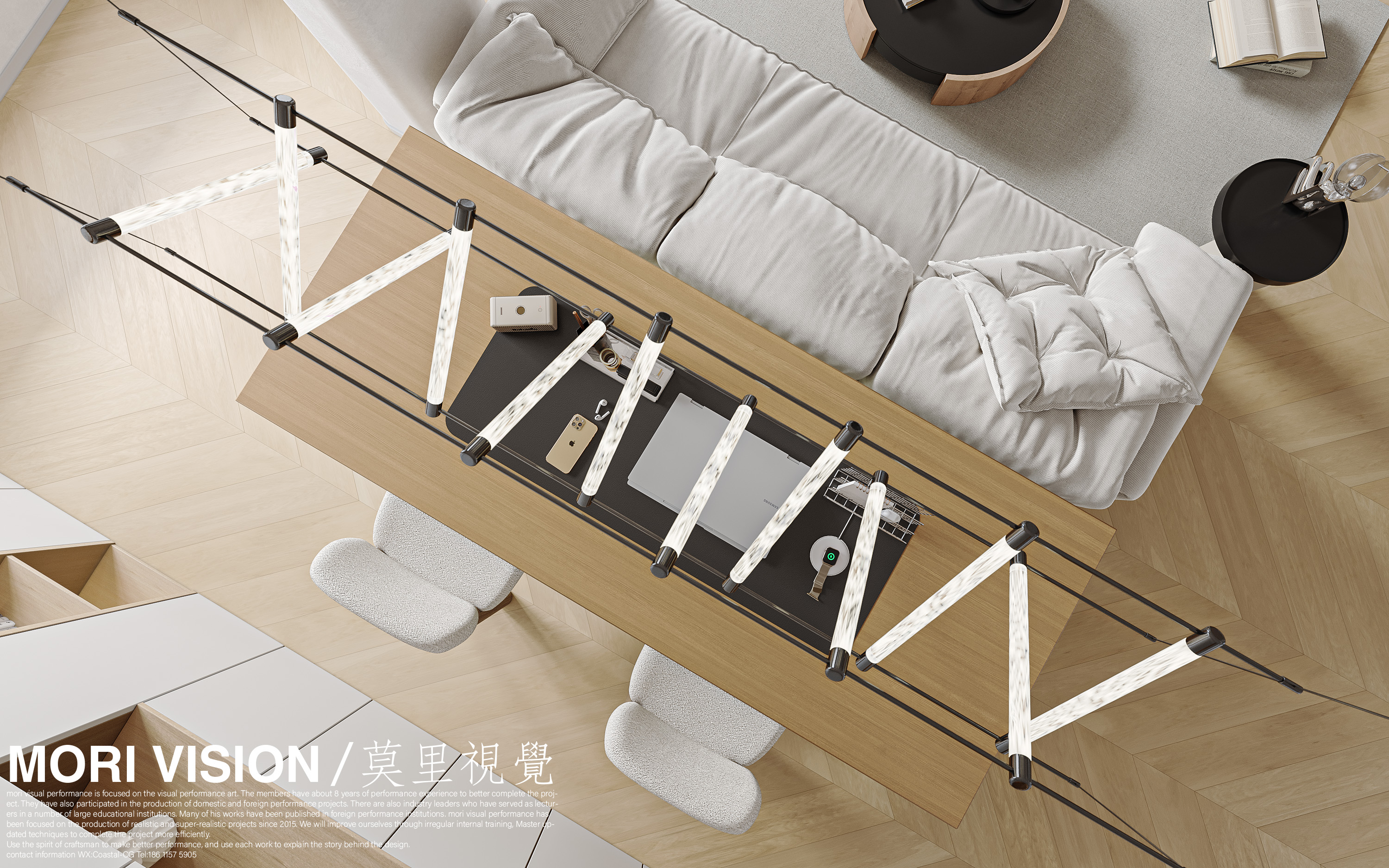 极简原木风室内设计丨莫里工作室-10