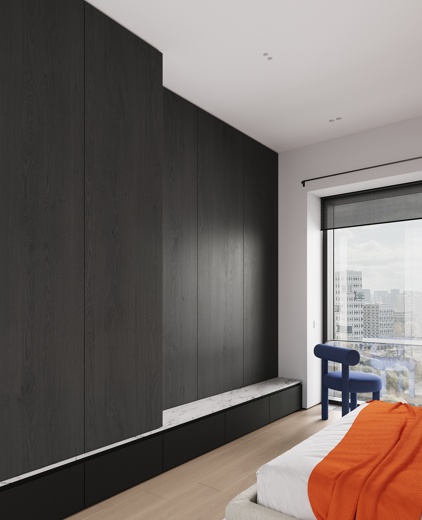 90㎡极简风公寓设计 这也太高级了吧-26