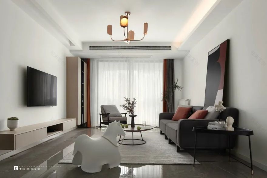 清颜 | 壹石设计打造素雅又不失热情的家居空间-11