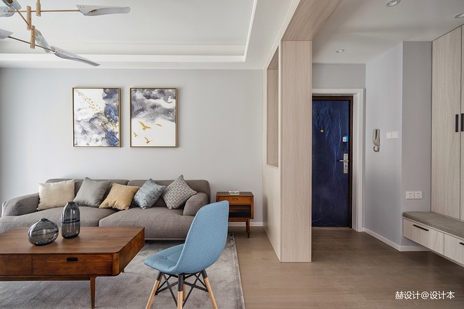30万元二居110平米装修案例·效果图  拾光丨简洁实用的浅调北欧风！-16