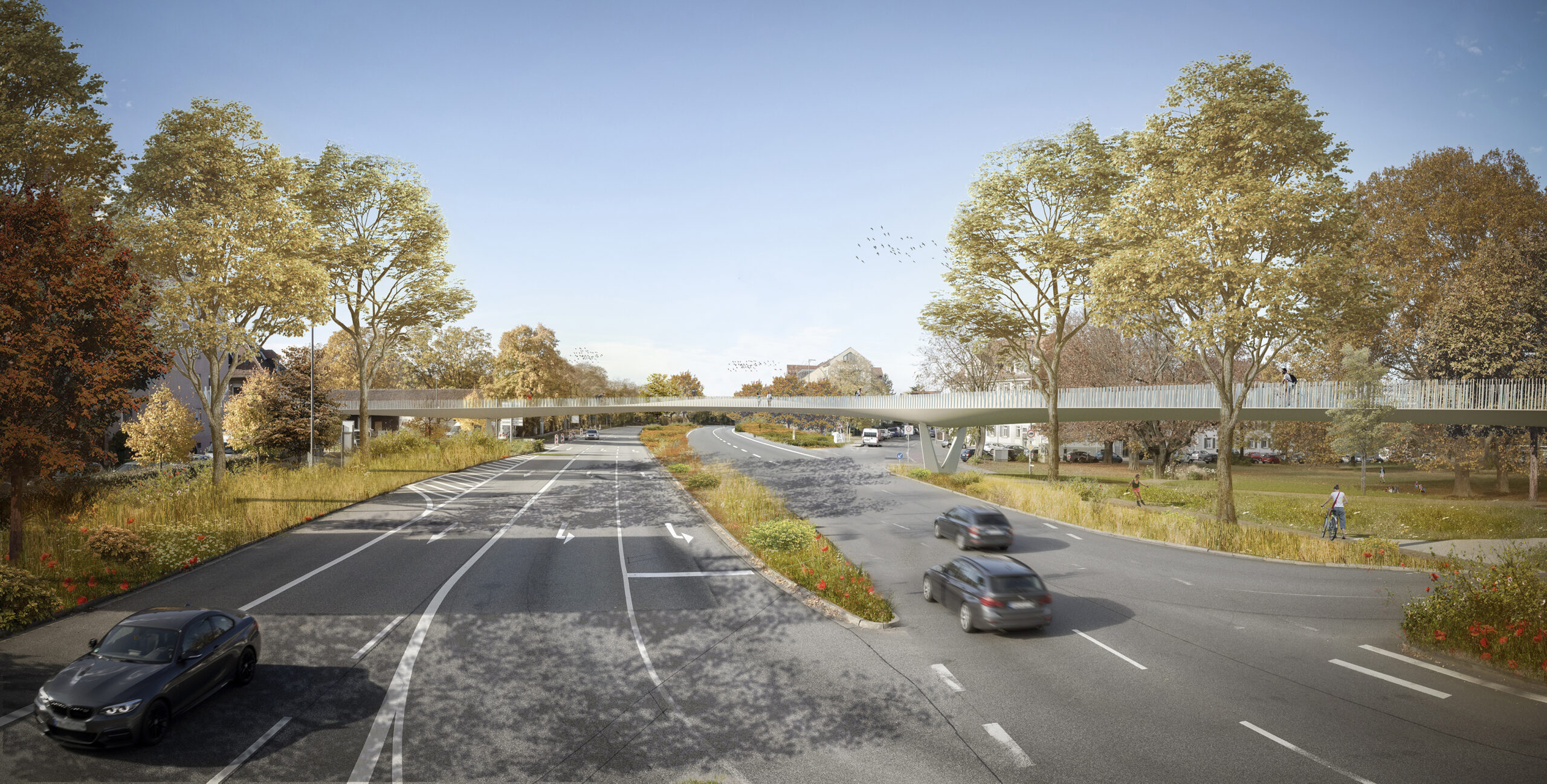 德国海德堡内卡河人行及自行车桥-11