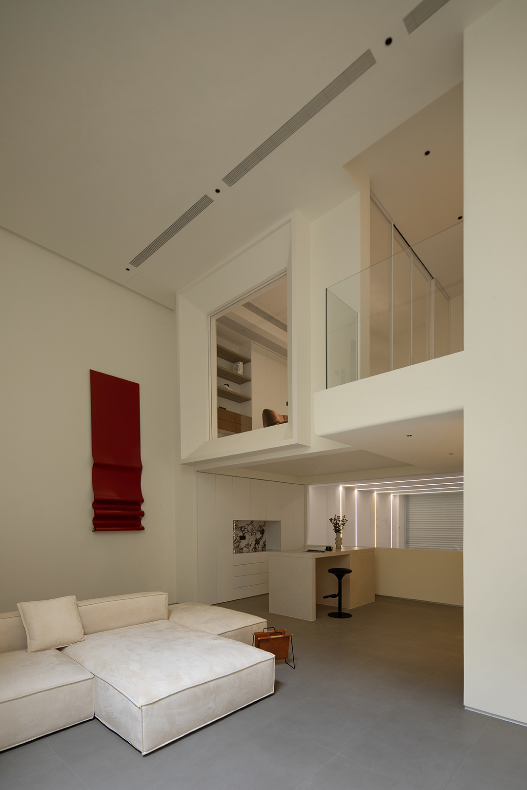 光之瀑布挑空别墅丨中国金华丨涵舍空间设计-8