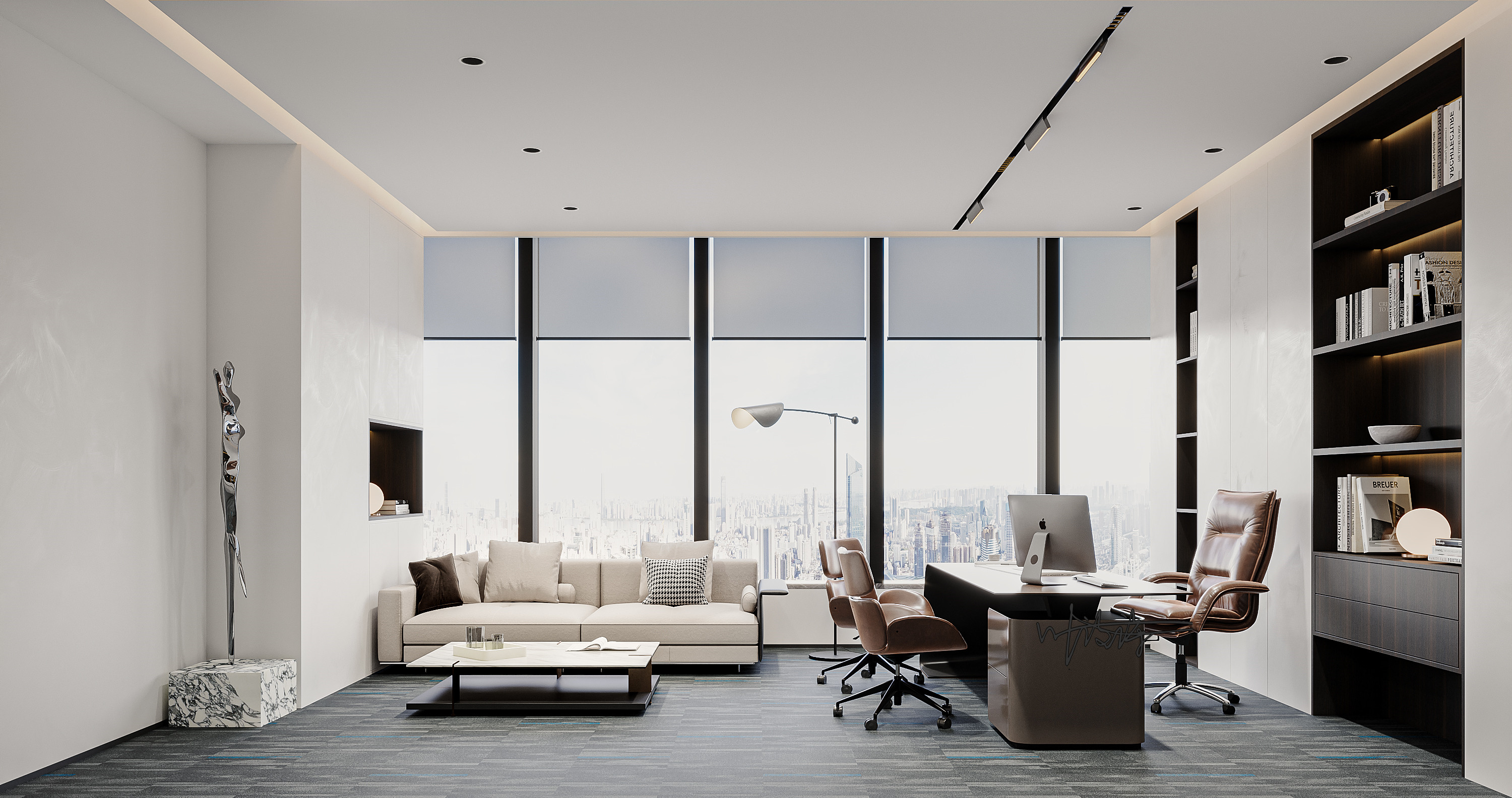 办公空间|办公室效果表现-12