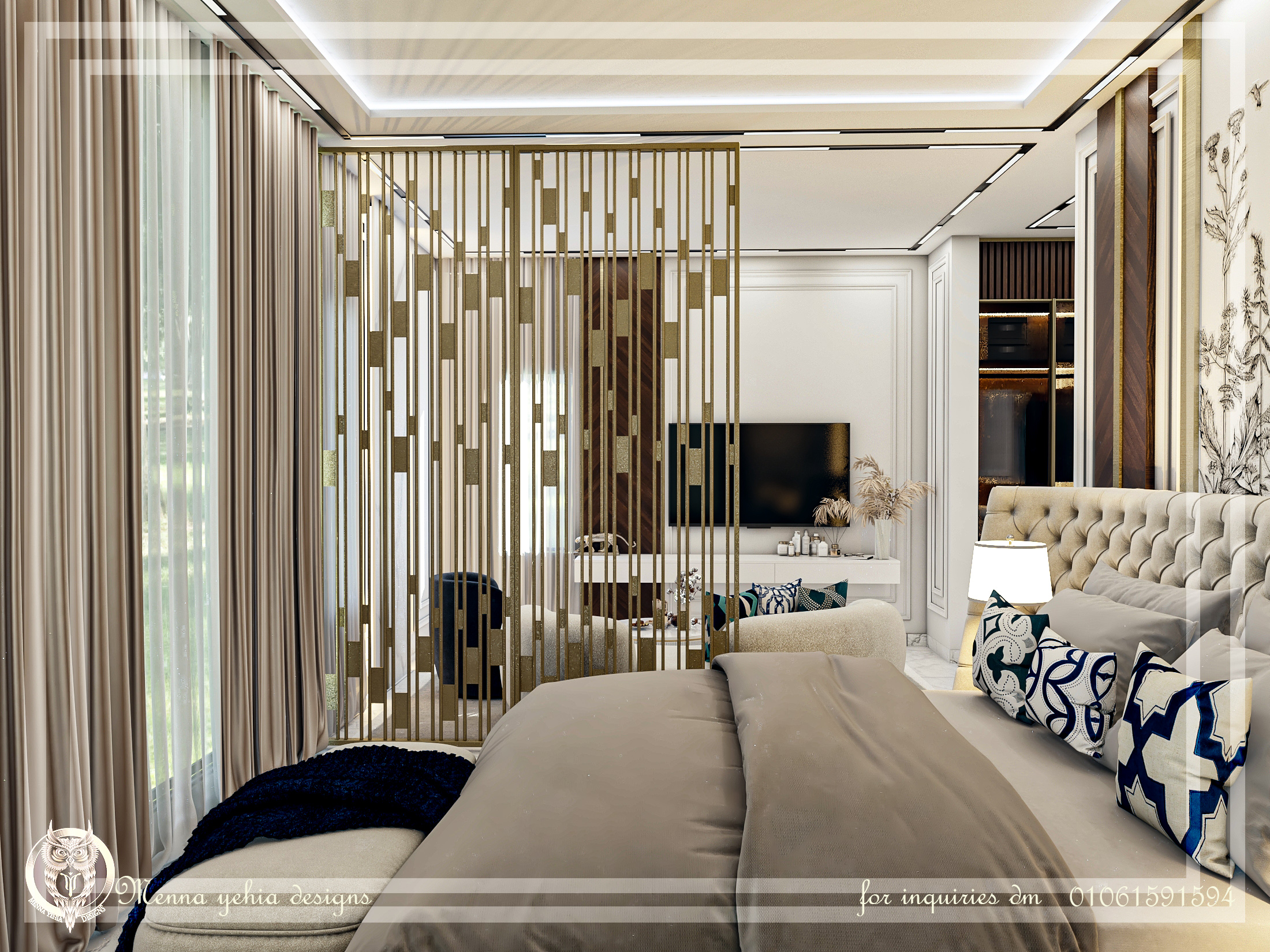 CONTERMPORARY BEDROOM WITH DRESSING ROOM-4