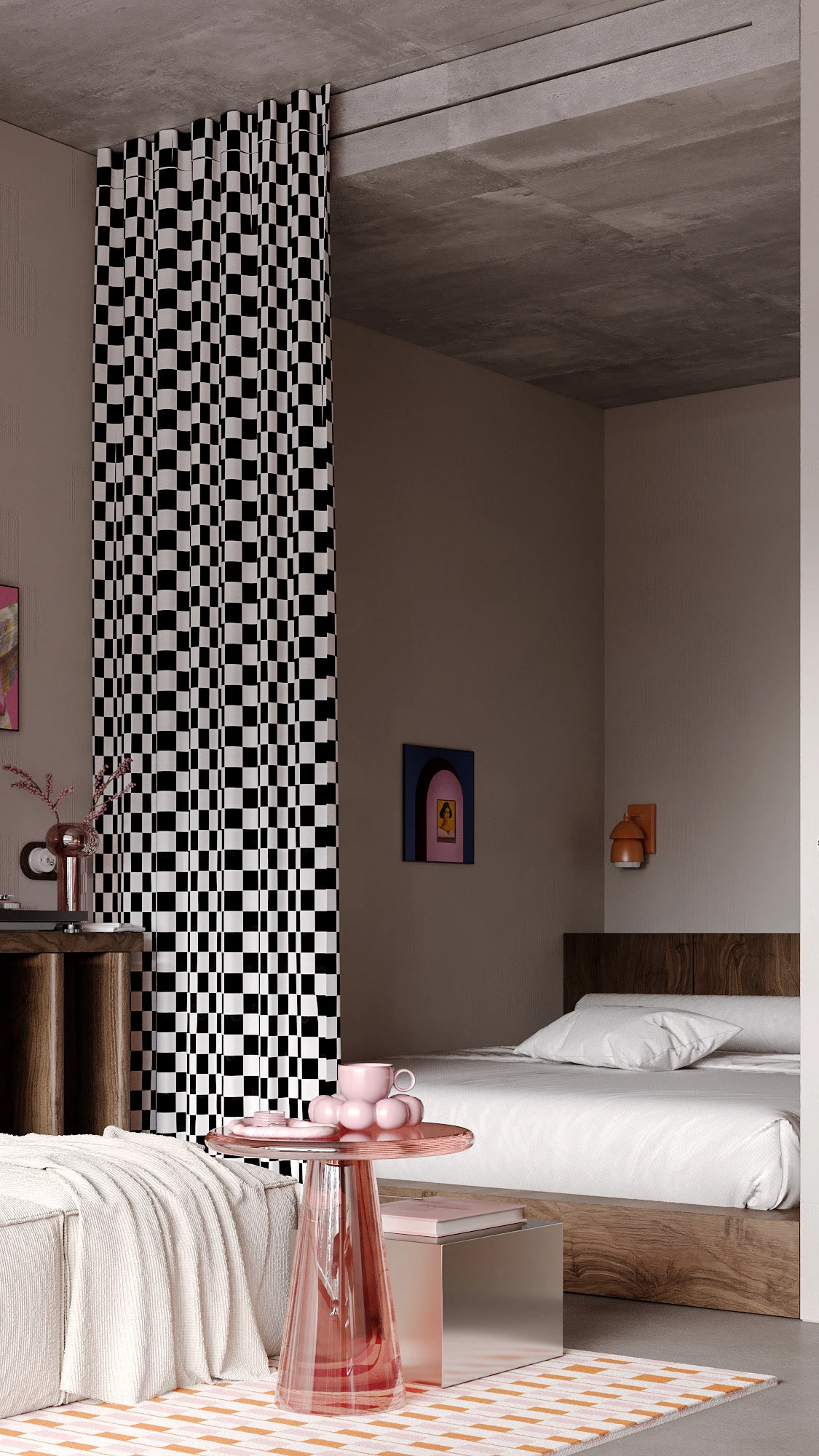 34㎡一室户粉色调温馨公寓丨Oli Moskalets-40