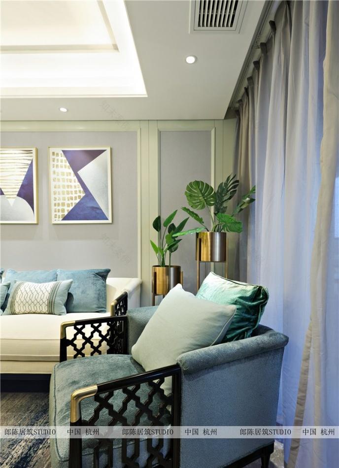 望湖别居 | 蓝调新中式,生活情调与自然气息完美融合-16