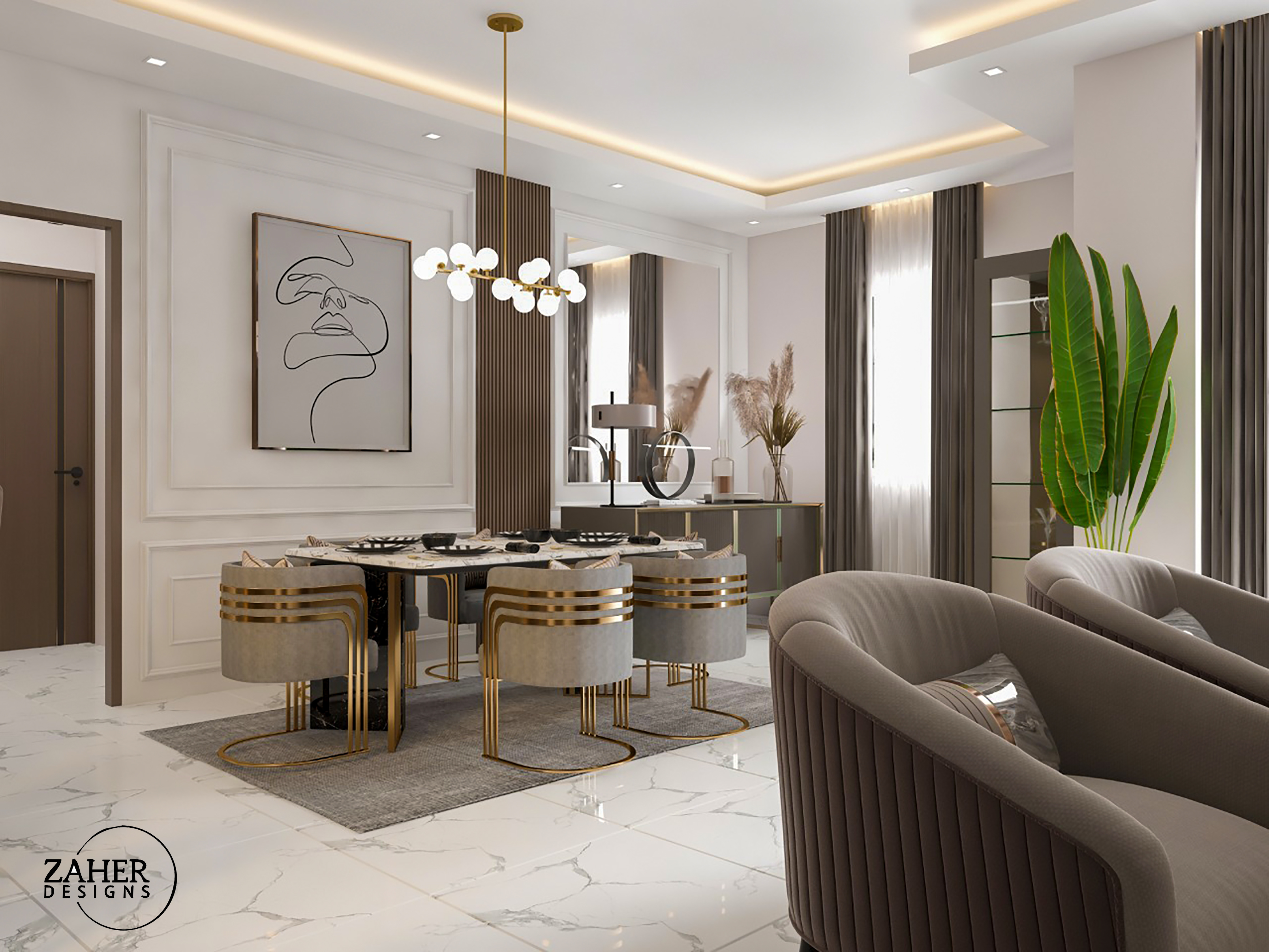 reception and dining room-1