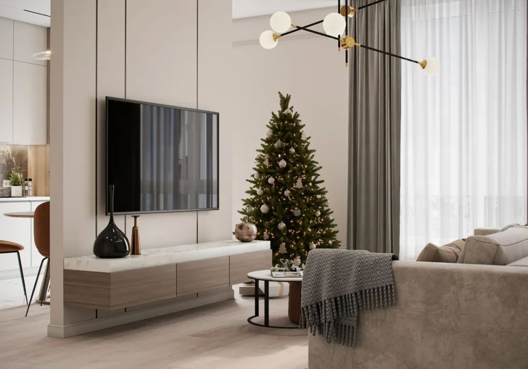 85㎡现代轻奢三居室设计丨Alexander Bocharov-4