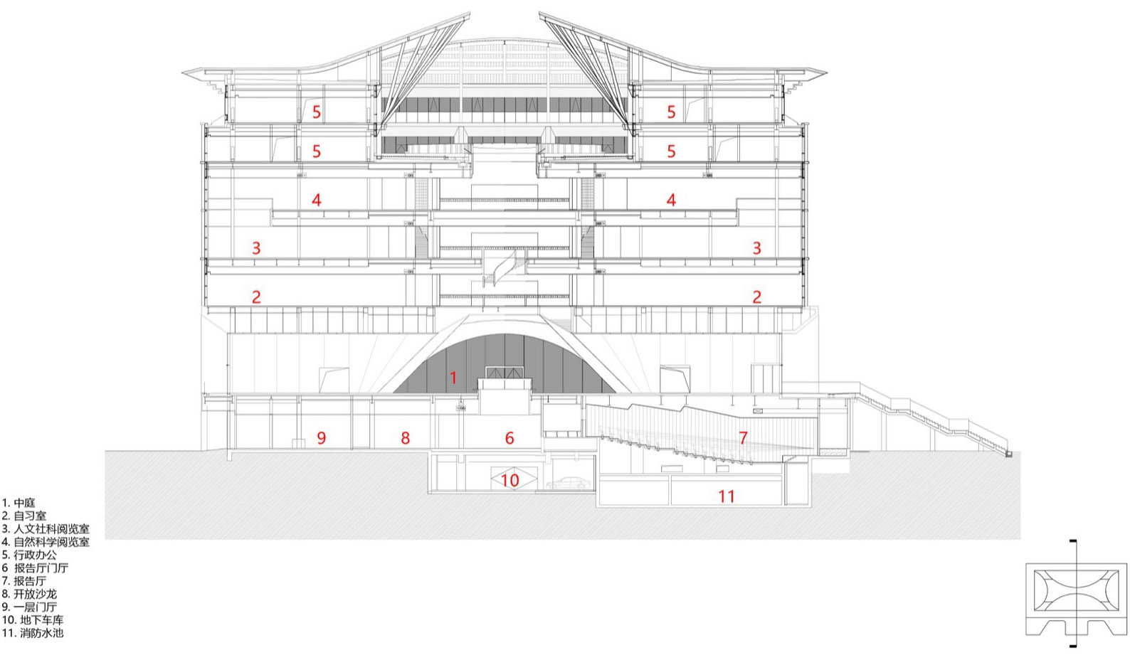 河南信息科技学院图书馆丨中国鹤壁丨同济大学建筑设计研究院（集团）有限公司 四时方院-133