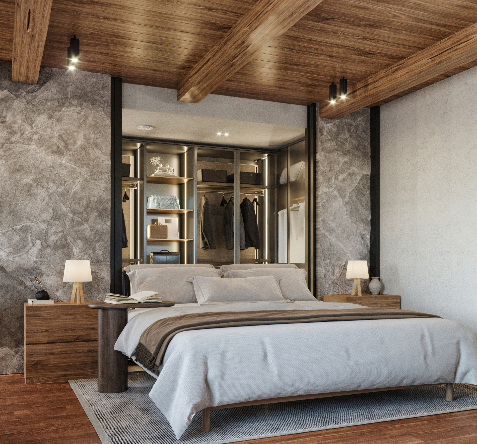 自然极简主义主卧室设计丨埃及开罗丨Amr Emara-6