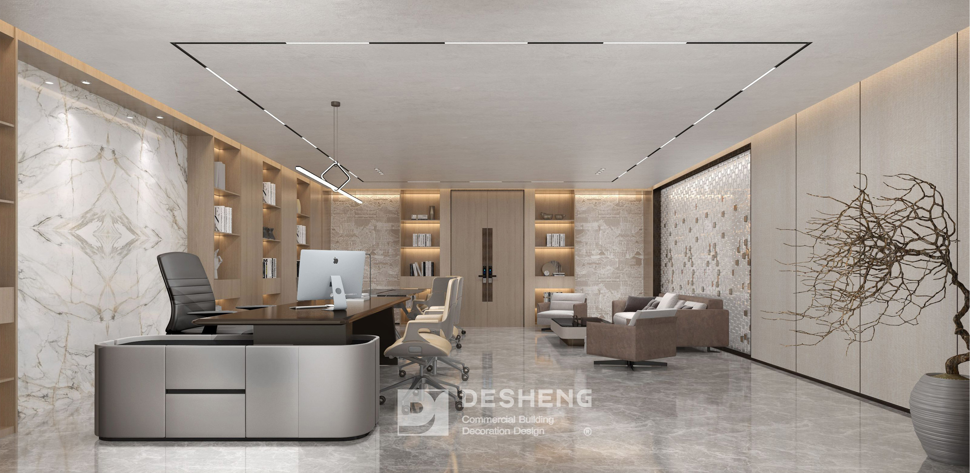 德盛装饰办公室装修案例宝朗实业-74
