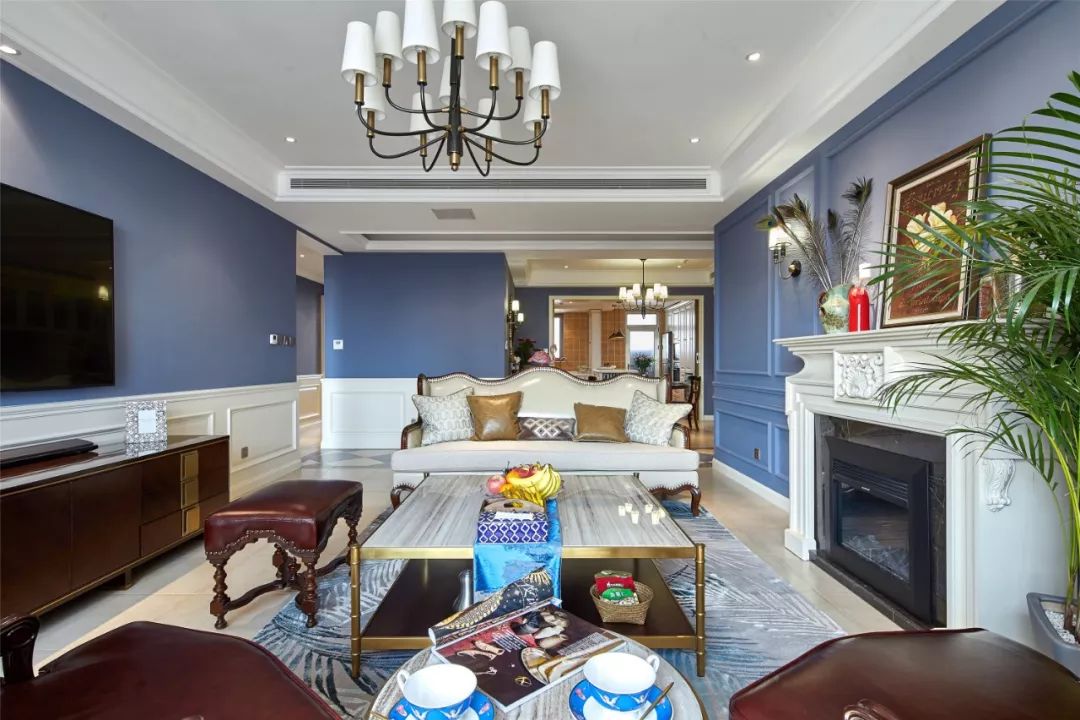 天津 190 平米美式混搭家居设计,简约优雅的中性色调生活空间-9