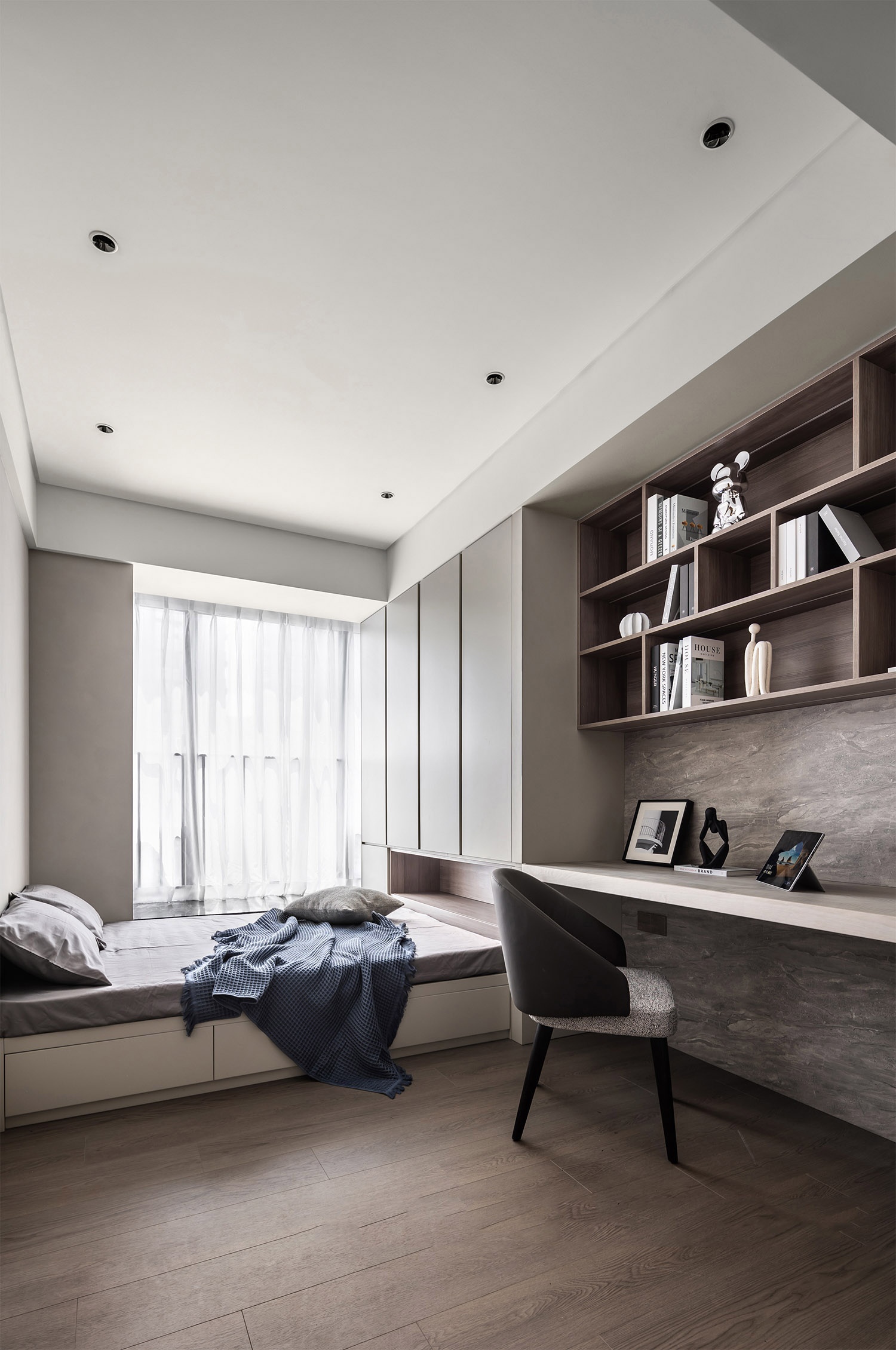 【红柏设计】191㎡  深圳润府三期 现代精致简约的高级黑遇上极简白-7