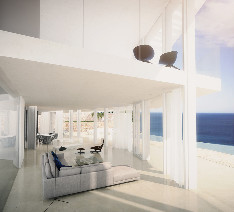 俯瞰地中海的不规则Cala Ambolo住宅-5