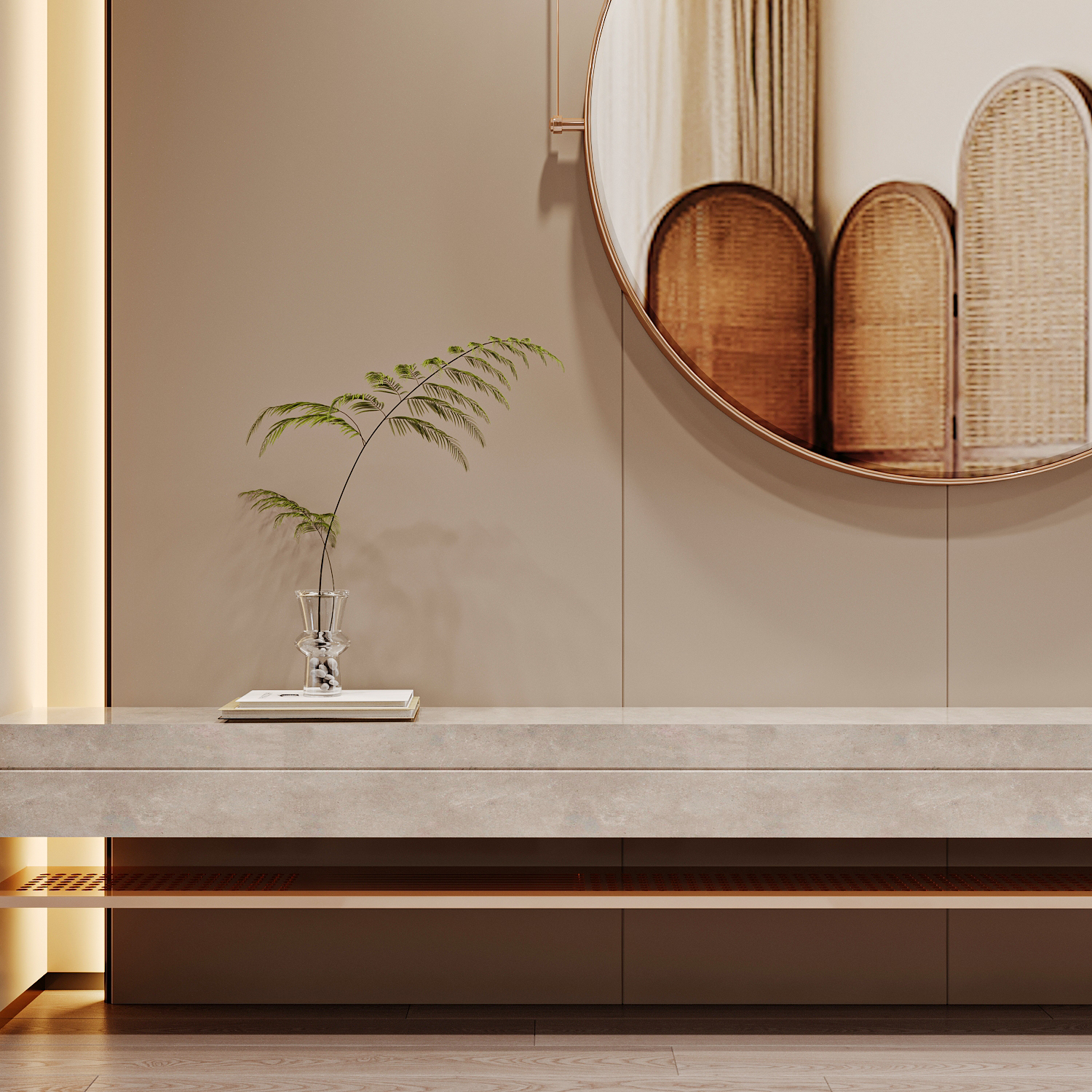 渲染作品分享｜现代新中式套房-6