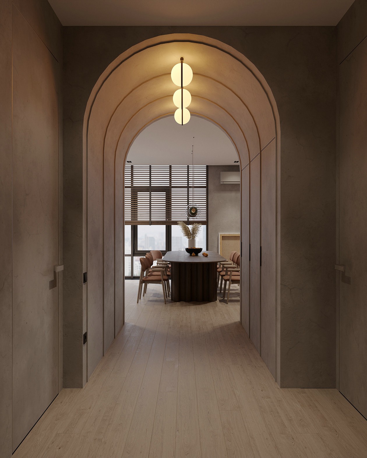 120 平北欧风暖色系日景夜景设计案例-17