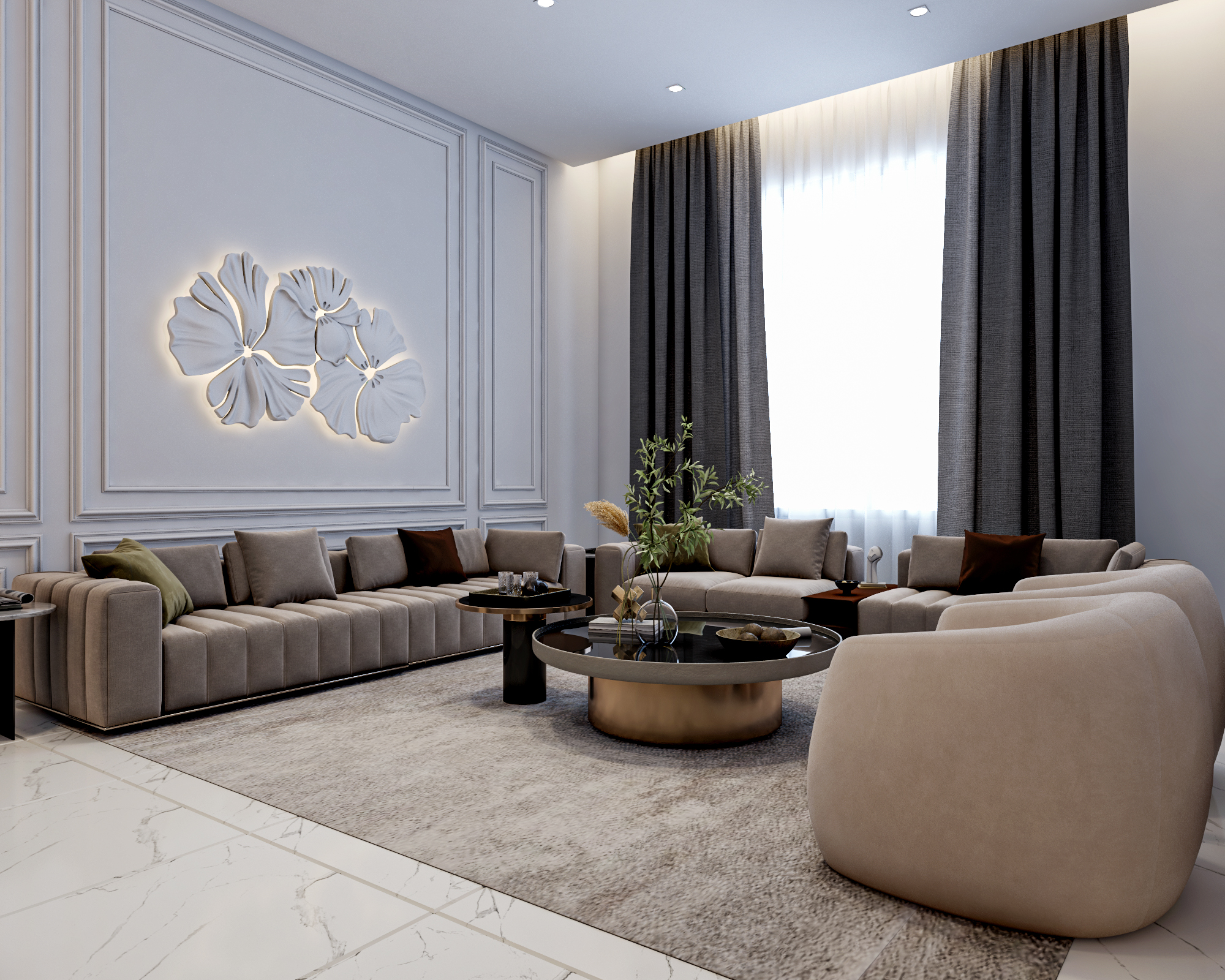 Living Room With Fireplace-6