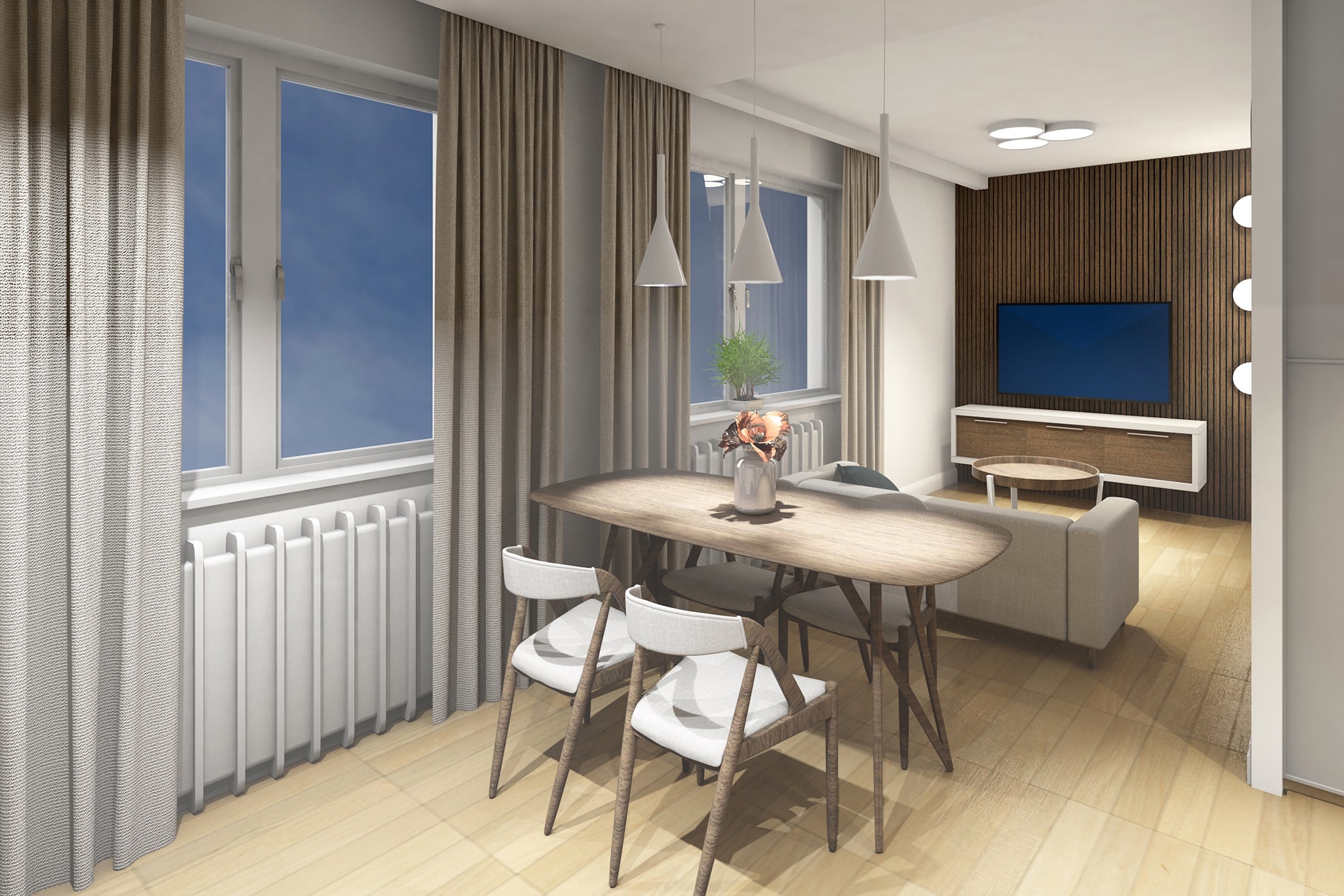 Scandinanavian interior in beige-11