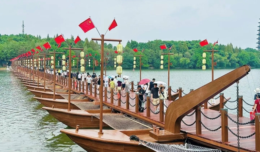桥旅融合新高度——金华“古子城-三江里”水上浮桥开通-7