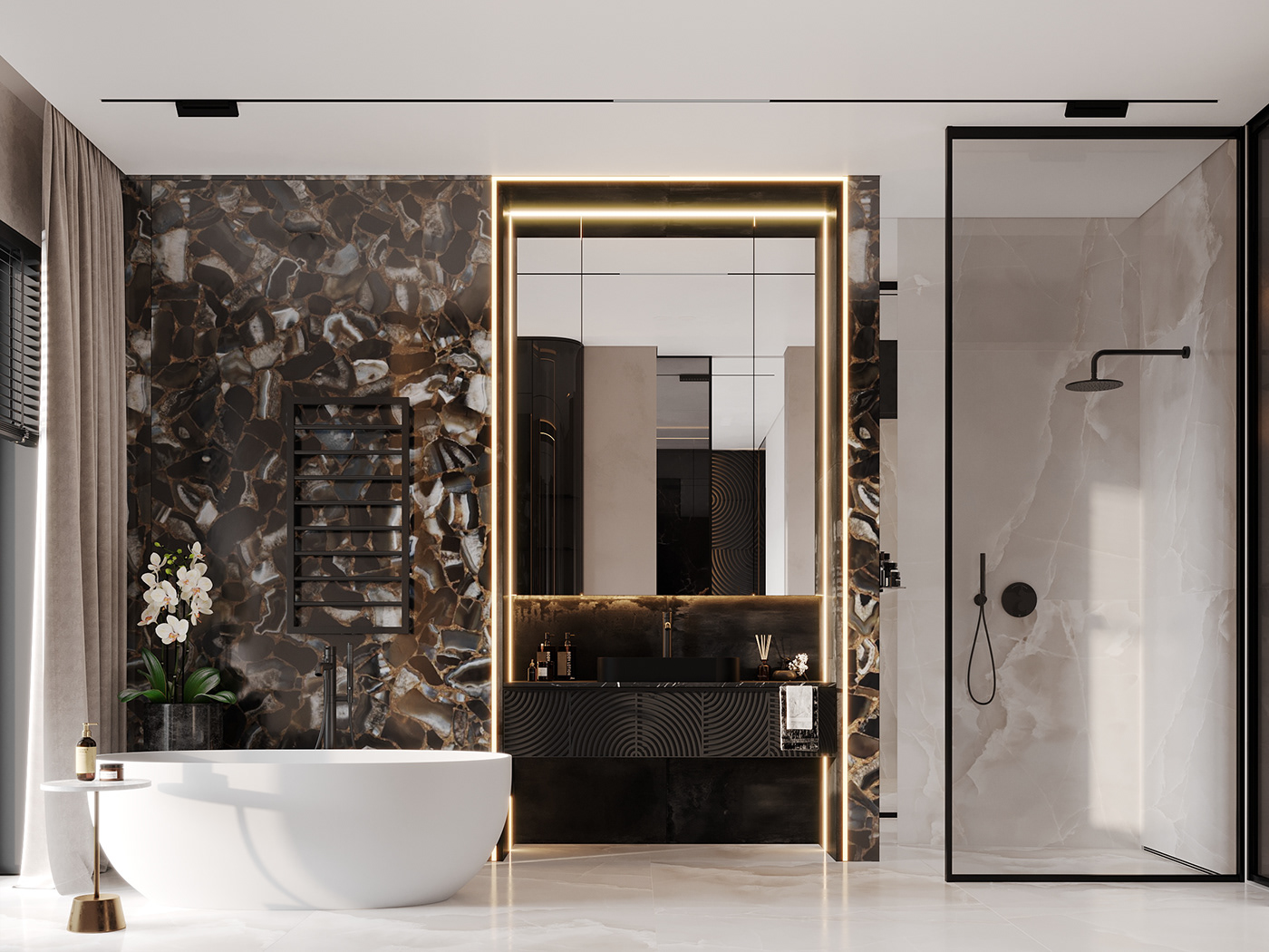 黑棕复古配色空间设计-49