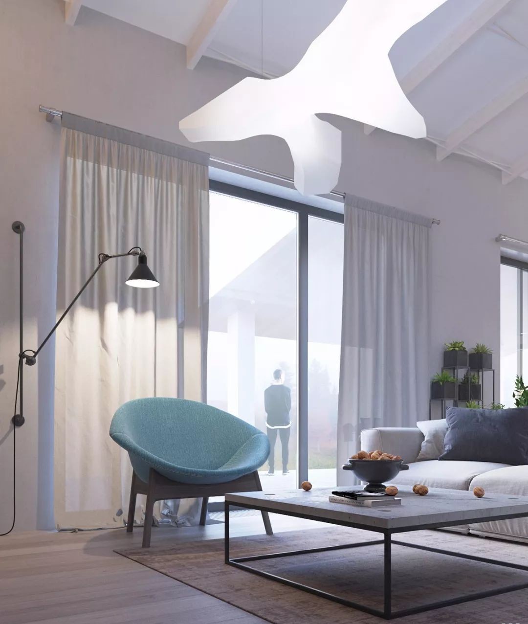 203m²丨水泥灰+木色-8