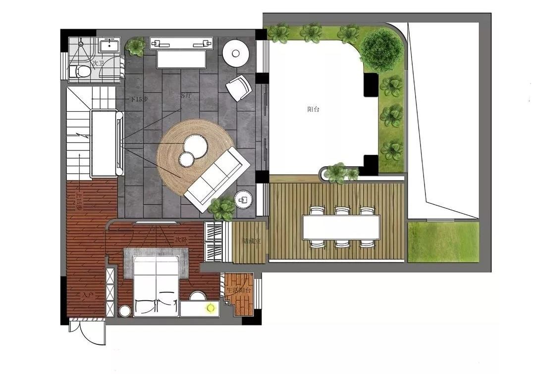 随性随心，四层复式住宅的自然悠闲生活-3