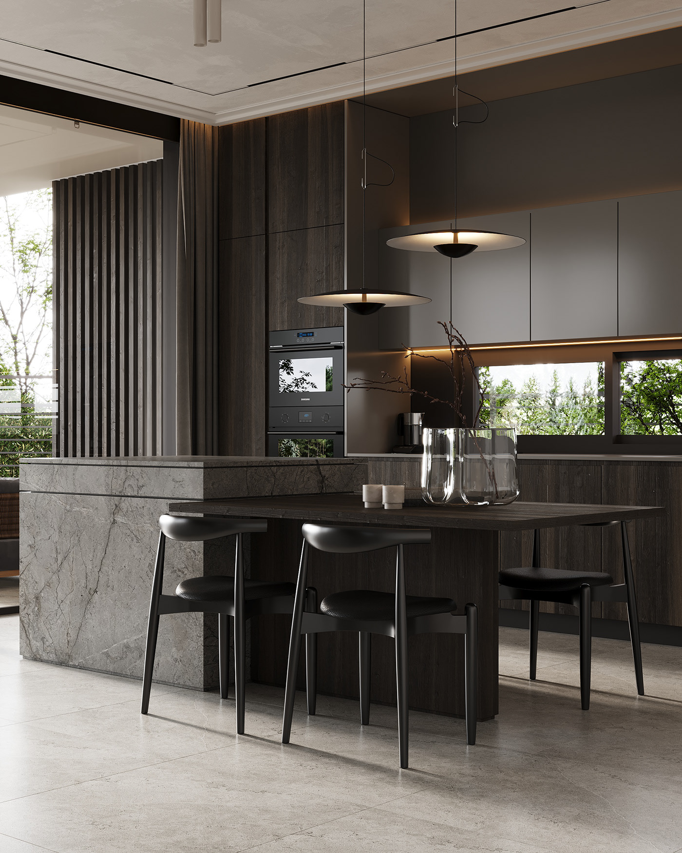 意式黑灰轻奢风室内设计-12