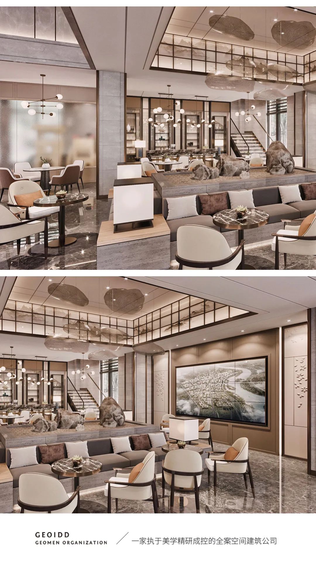 天玺和园售楼中心，现代简约的商业空间设计-3