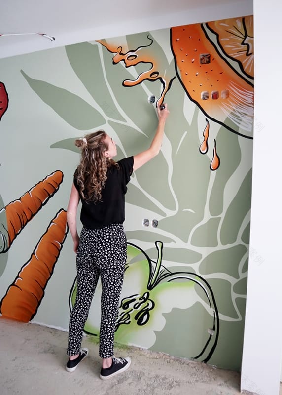 O Sorriso餐厅墙面绘画设计丨葡萄牙丨Karlijn van de Wier与Jeroen-8