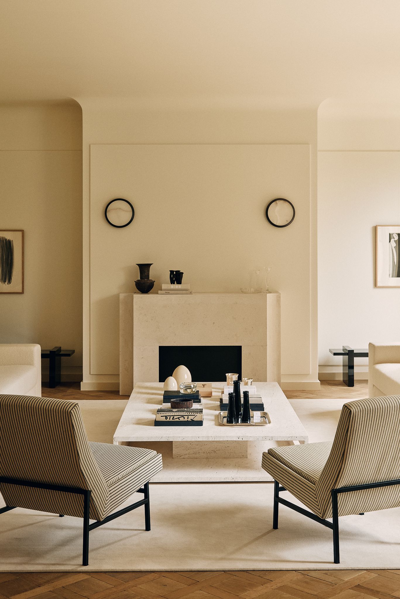 巴黎400平米单色弧形公寓丨法国巴黎丨Marika Dru及其团队Atelier MKD-6