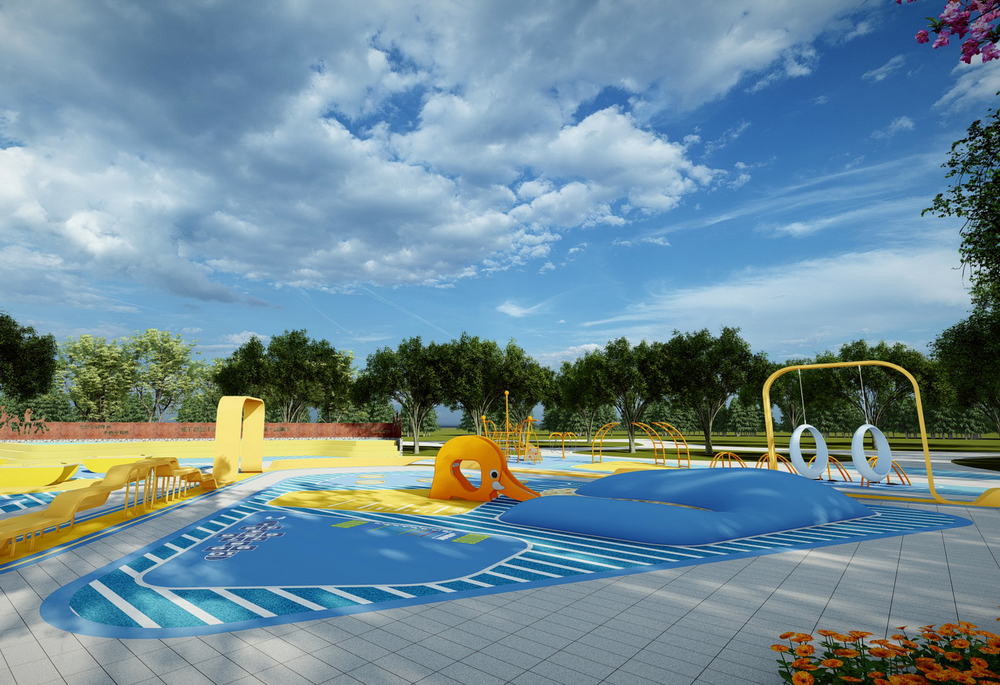 体育运动公园景观SU模型-0