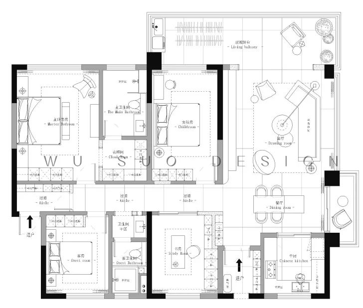 现代意式平层设计丨吾索设计-6